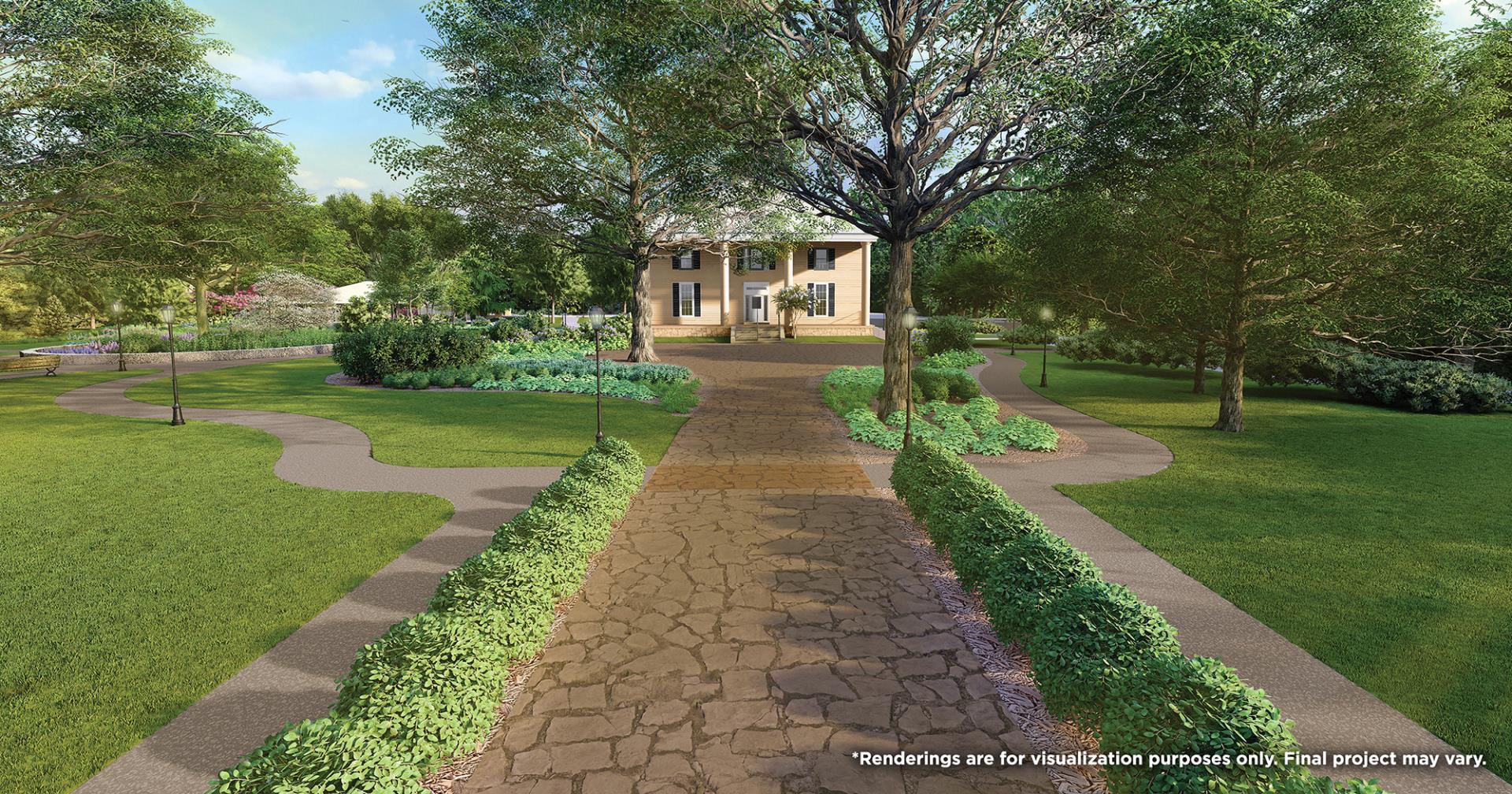 Mimosa Hall Rendering Front Driveway